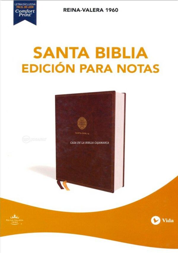 Biblia de apuntes Edición de Notas RVR1960 Tapa piel Café