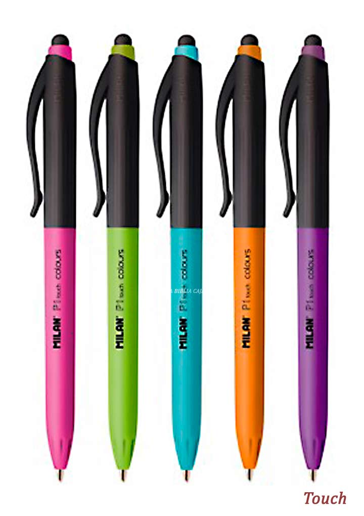  MILAN EXP 24 BOLIGRAFOS P1 TOUCH COLOURS (TACTO DE GOMA) :  Office Products