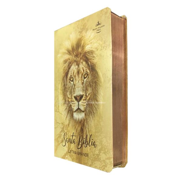 Biblia RVR1960 Letra Grande Leon Amarillo Eco 12 pts