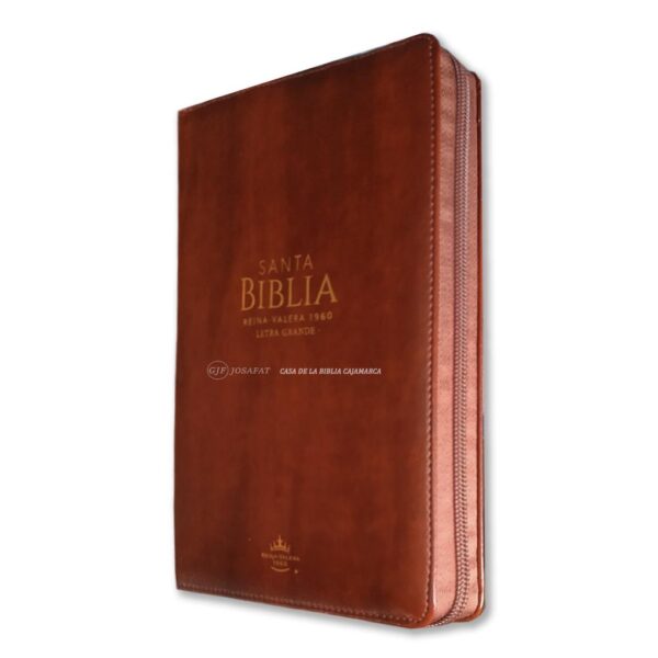 Biblia RVR 1960 Letra Grande PJR Café Cierre e Índice MB