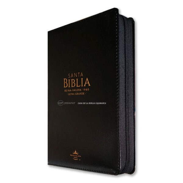 Biblia RVR 1960 Letra Grande PJR Negro Cierre e Índice MB