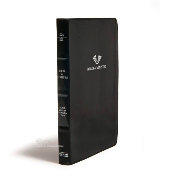 Biblia del ministro RVR1960 Negro Ultra Fino piel fabricada