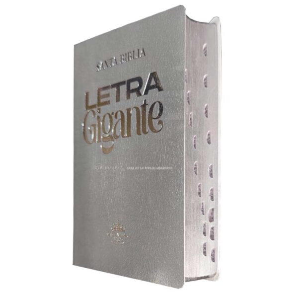 Biblia RVR 1960 Letra Gigante Covertex con Indice Gris