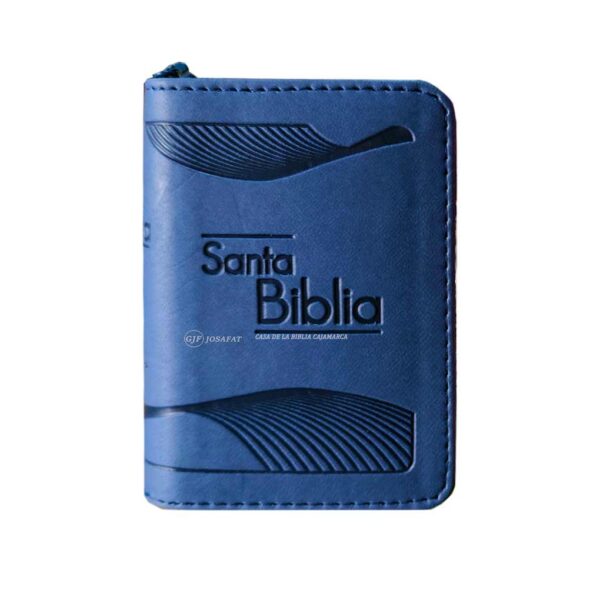 Biblia de bolsillo RVR1960 Piel Cierre Azul