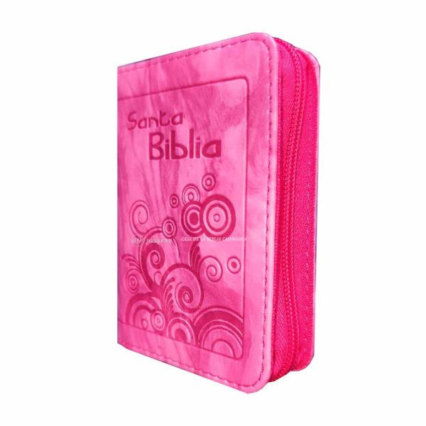 Biblia de bolsillo RVR1960 Piel Cierre Fucsia