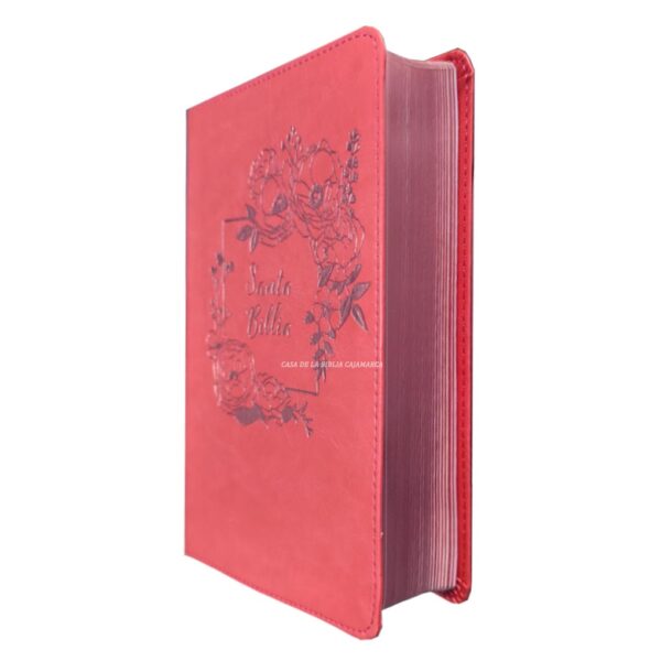 Biblia RVR1960 Holman Tapa Piel 14pts Letra Gigante Coral