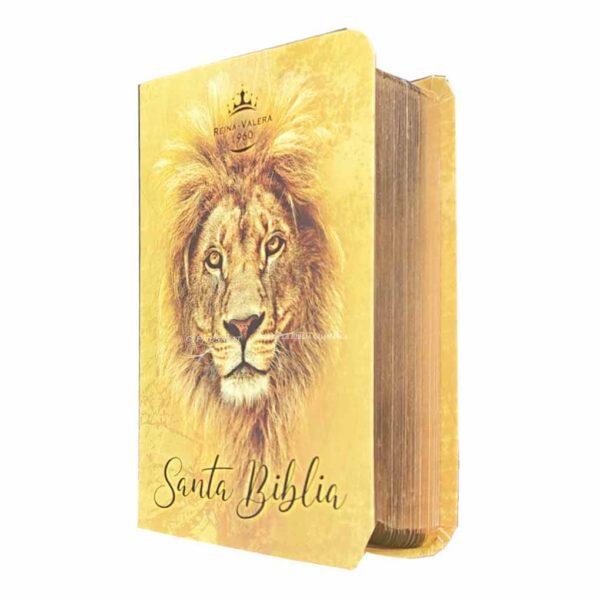 Biblia de bolsillo RVR1960 Semi flex Leon Amarillo