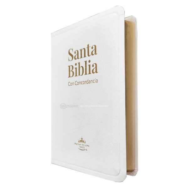 Biblia RVR1960 Manual Tapa Piel Blanco