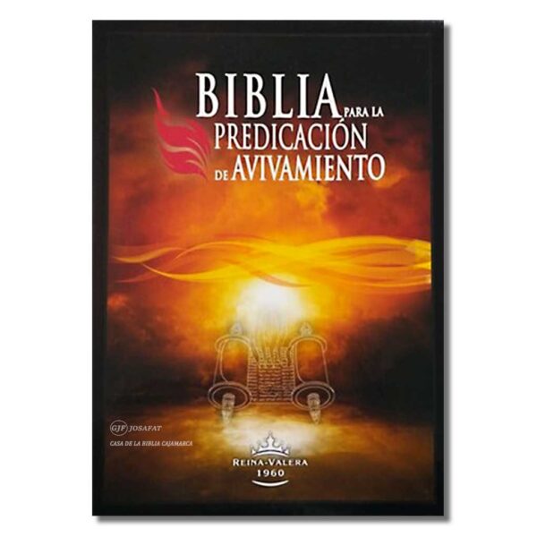 Biblia de Estudio para la Predicación de avivamiento RVR1960 Piel Indice Negro