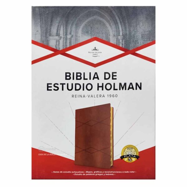 Biblia de Estudio Holman RVR1960 Tapa Piel Café Índice