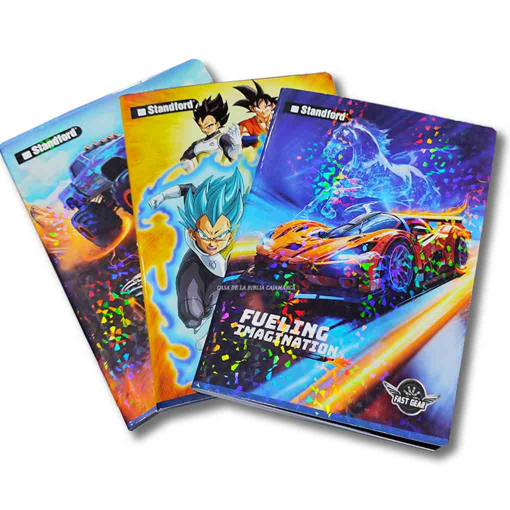 Cuaderno Triple Renglon Standford A4 80hjs 60 Grs Con Diseño Hombre