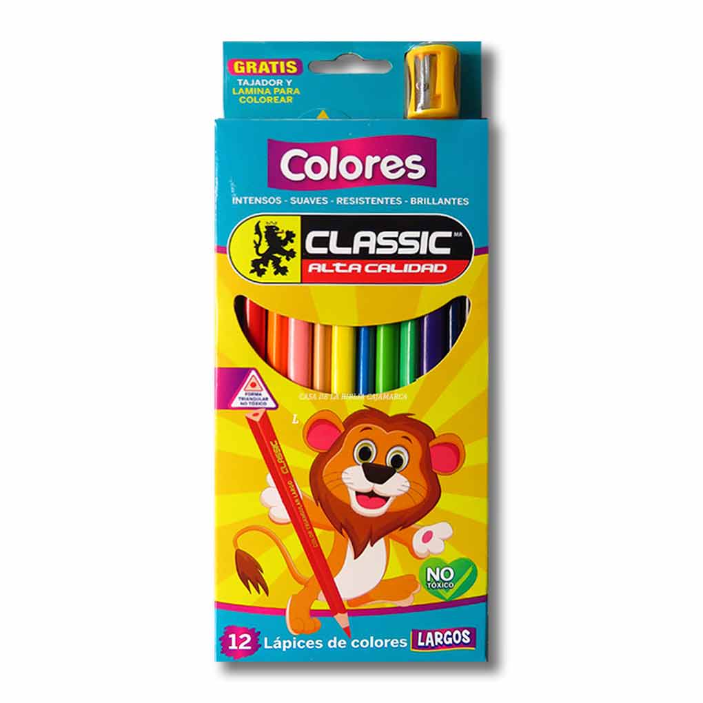 Colores Largos Classic x 12 unds