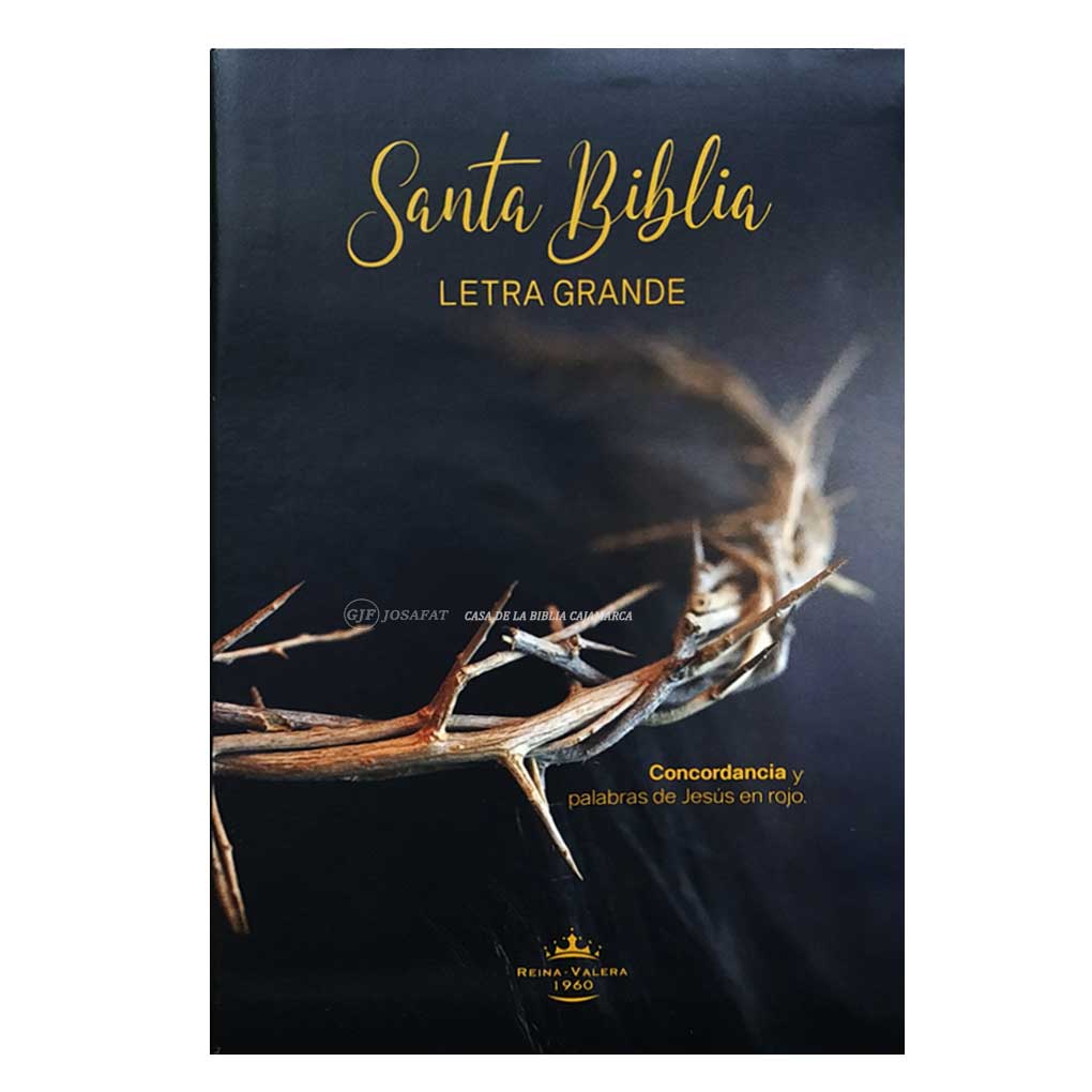 Biblia RVR1960 Personal Tapa Eco Flex Corona de Espinas Letra Grande 12 pt