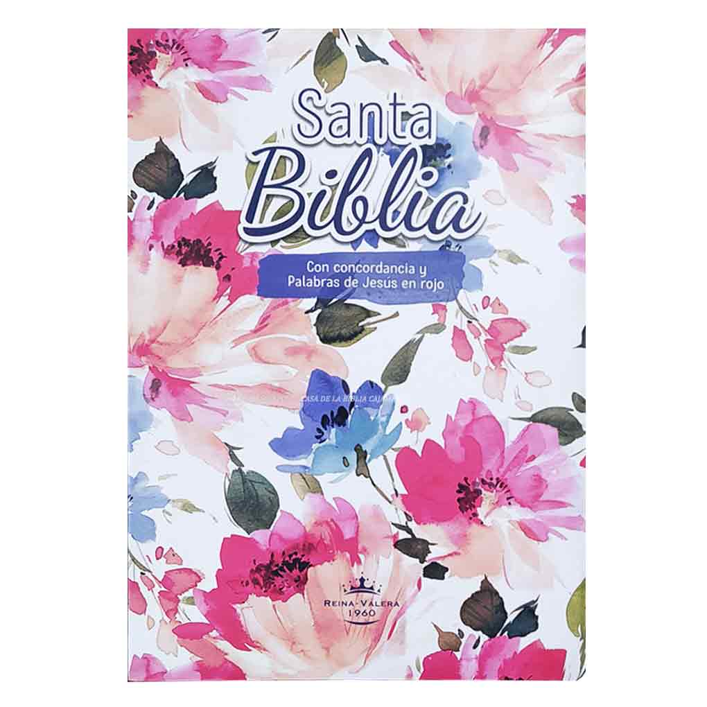 Biblia RVR1960 Personal Tapa Eco Flex Flores Primaveral Letra Grande 12 pts