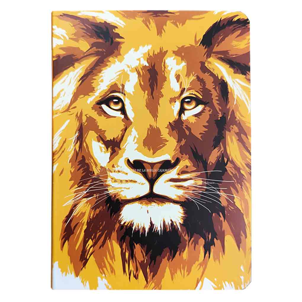 Biblia RVR1960 Personal Tapa Eco Flex Leon Naranja Letra Grande 12 pts