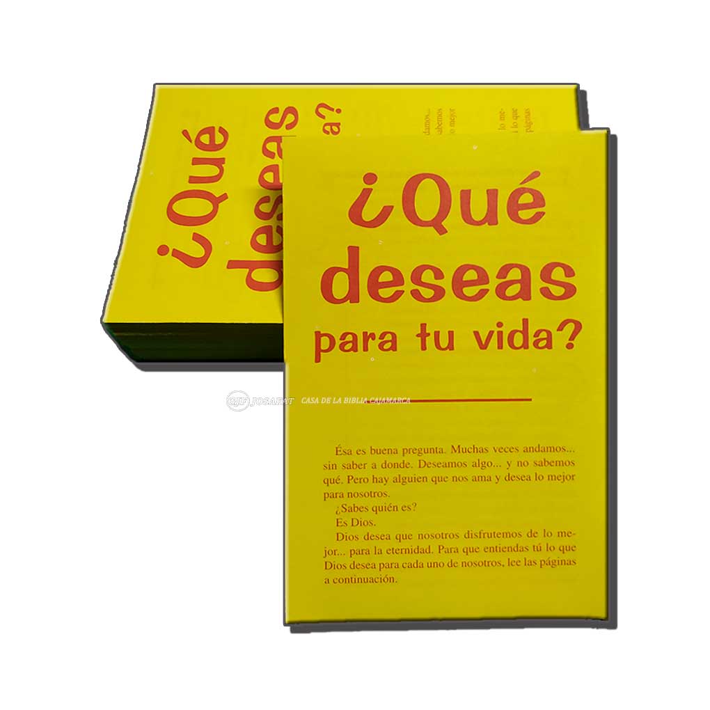 Tratados para Evangelizar: ¿Qué Deseas para tu Vida? Pqt x 100 Unds