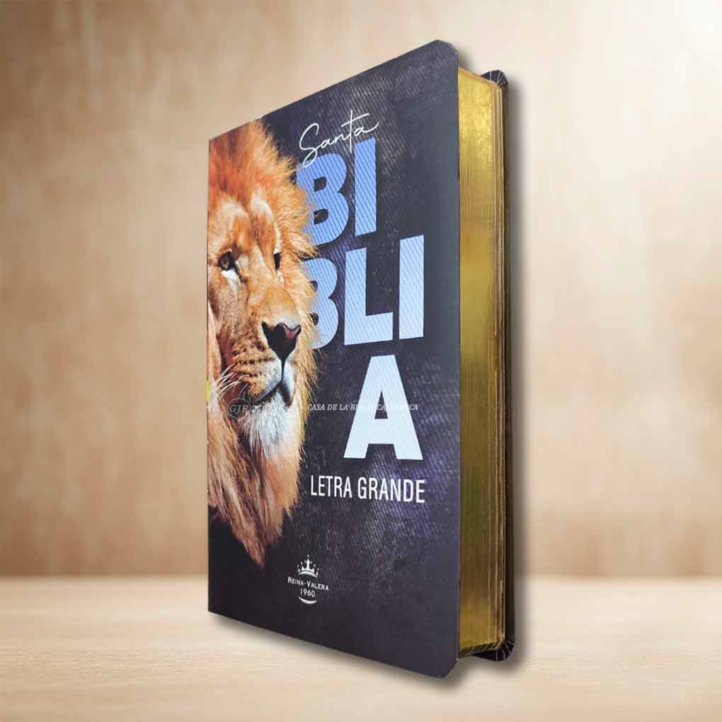Biblia RVR1960 Personal Tapa Eco Flex Leon NR Letra Grande 12 pts