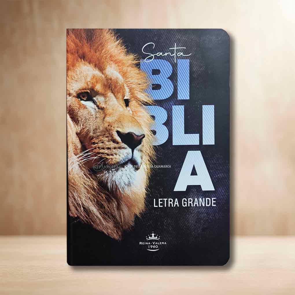 Biblia RVR1960 Personal Tapa Eco Flex Leon NR Letra Grande 12 pts