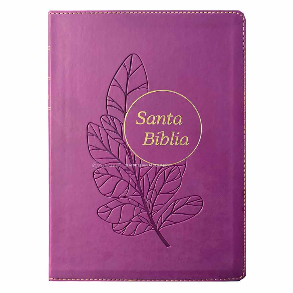 Biblia RVR1960 Personal Ultrafina Letra Grande Piel Ciruela