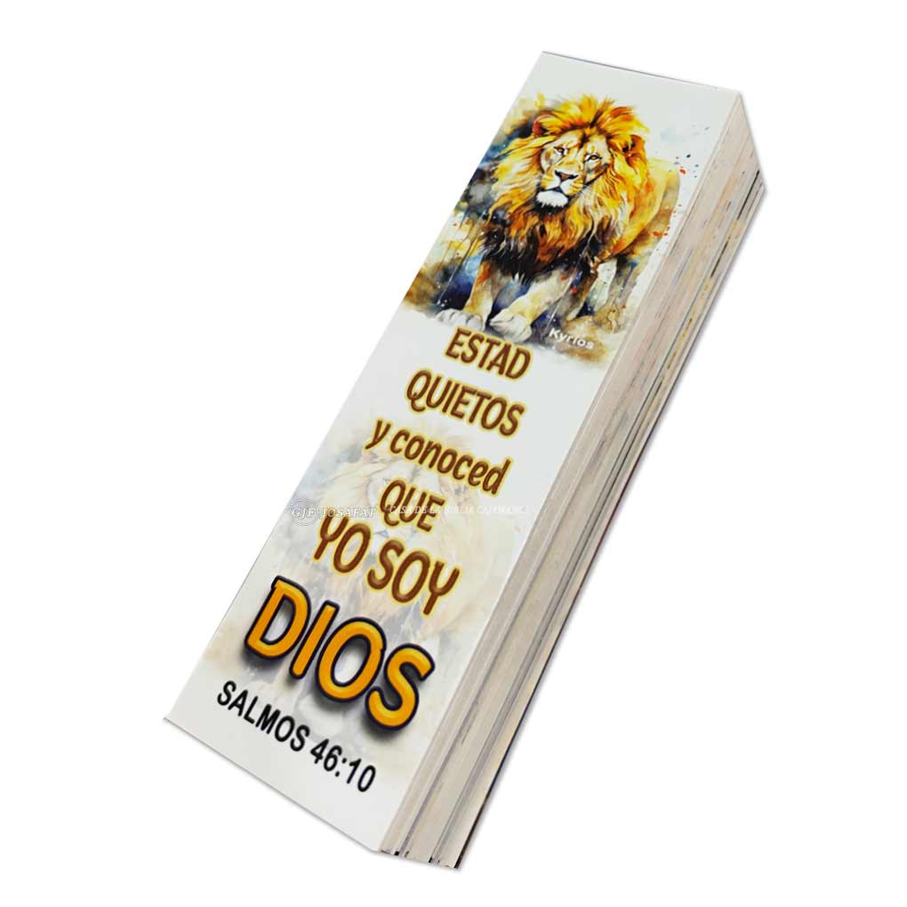 Separadores Cristianos de Lectura León Grande Paquete x 100 unds