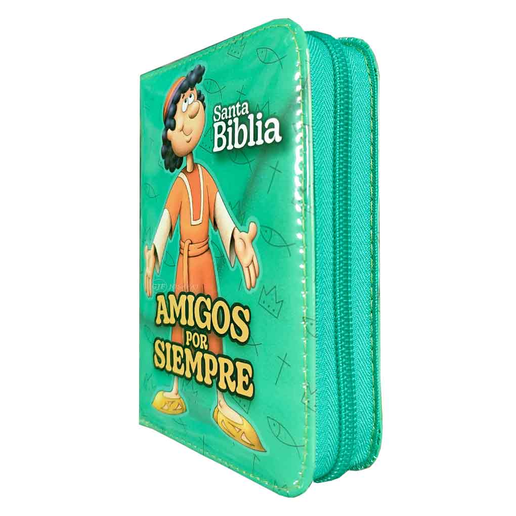 Biblia Amigos por Siempre RVR1960 Tapa Charol Verde Compacta