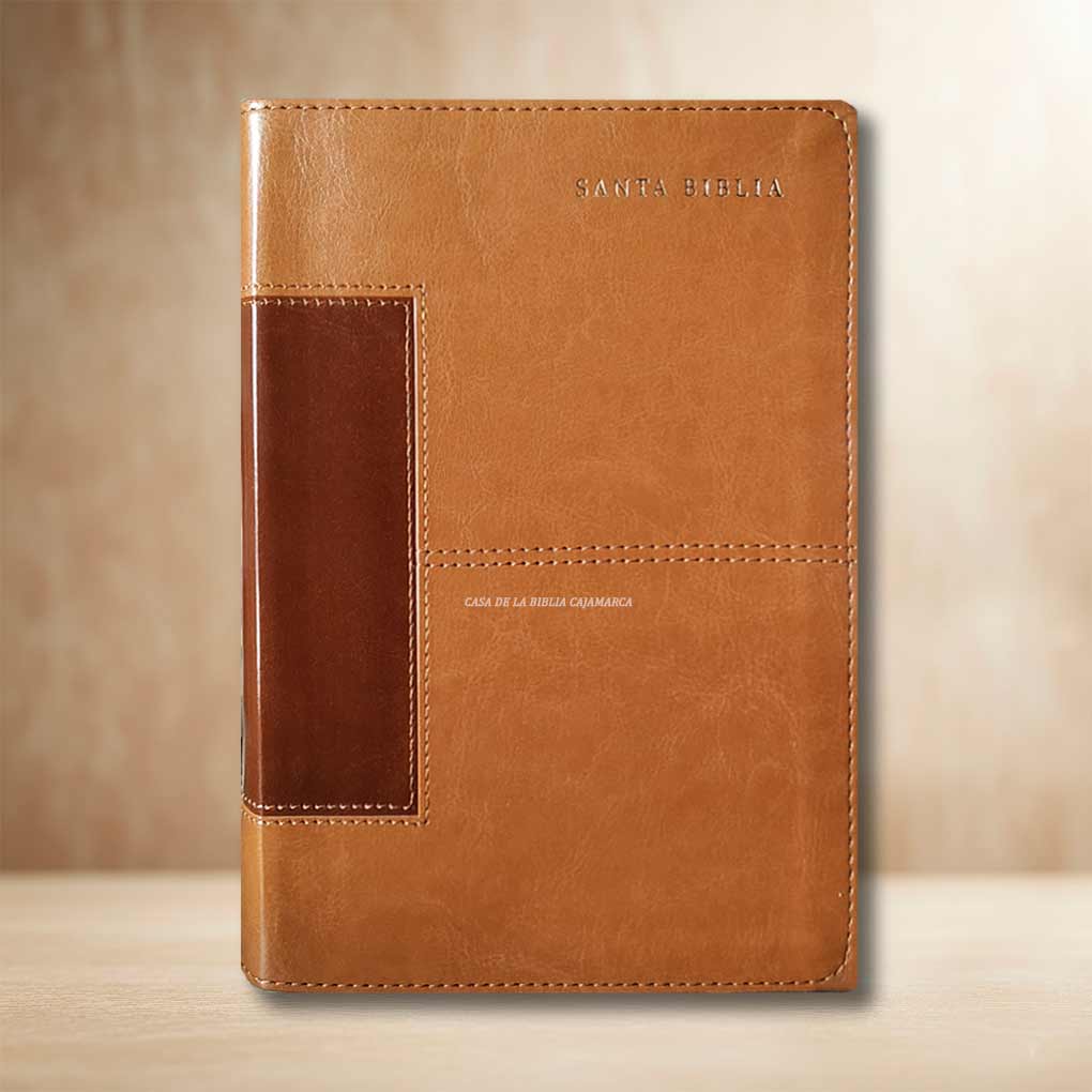 Biblia RVR1960 Letra Gigante 14 Pts Tapa Simil Piel Personal Filo Dorado Marron