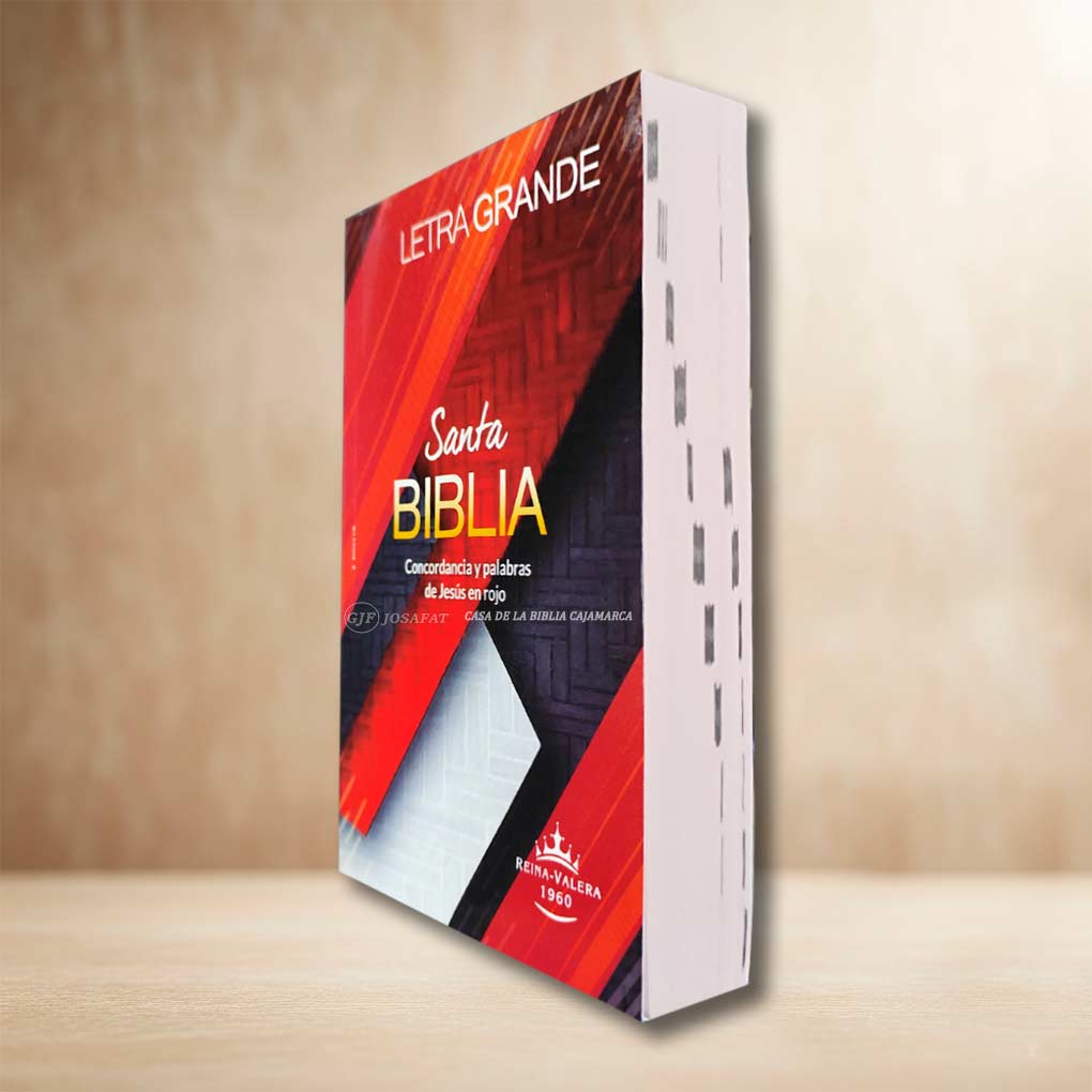 Biblia RVR1960 Personal Tapa Rústica Letra Grande 12 pts Rojo