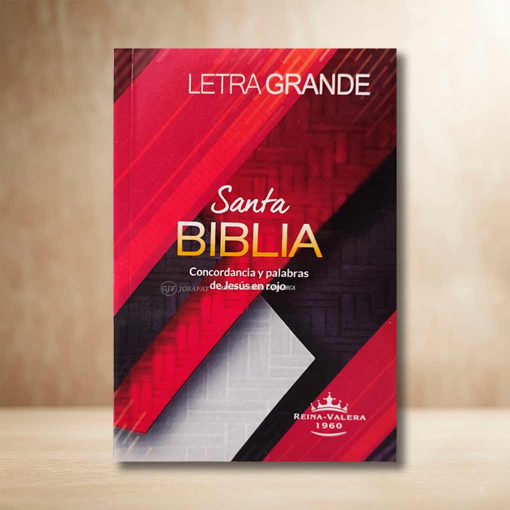 Biblia RVR1960 Personal Tapa Rústica Letra Grande 12 pts Rojo