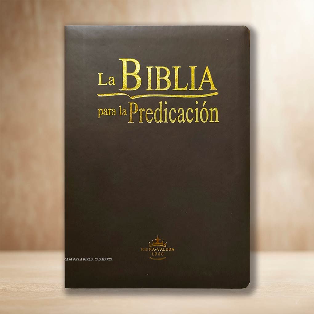Biblia para la Predicación RVR1960 Tapa Piel Marrón