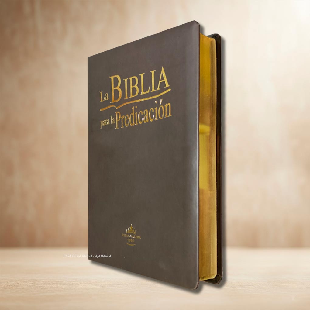 Biblia para la Predicación RVR1960 Tapa Piel Marrón