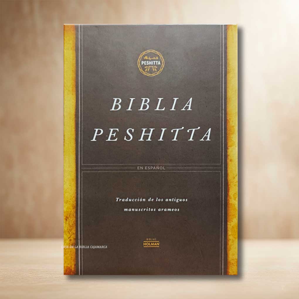 Biblia Peshitta Simil Piel Duo Tono Caoba