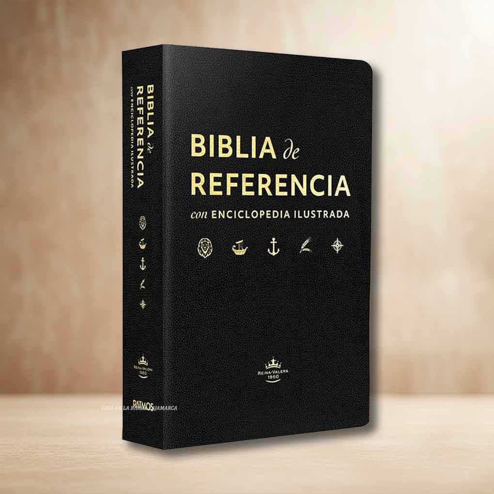 Biblia de Referencia con Enciclopedia Ilustrada Piel Negro Patmos