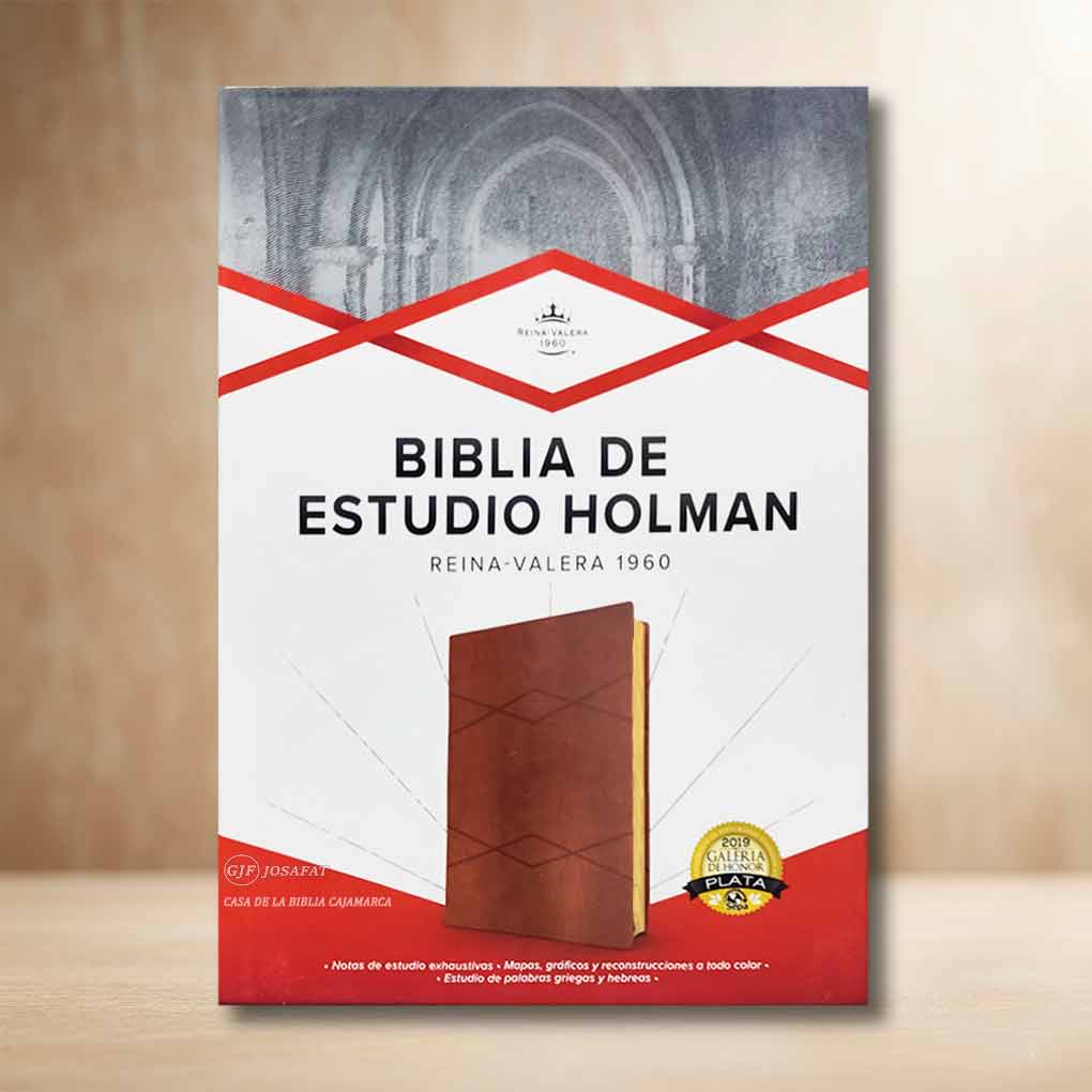 Biblia de Estudio Holman RVR1960 Tapa Piel Café