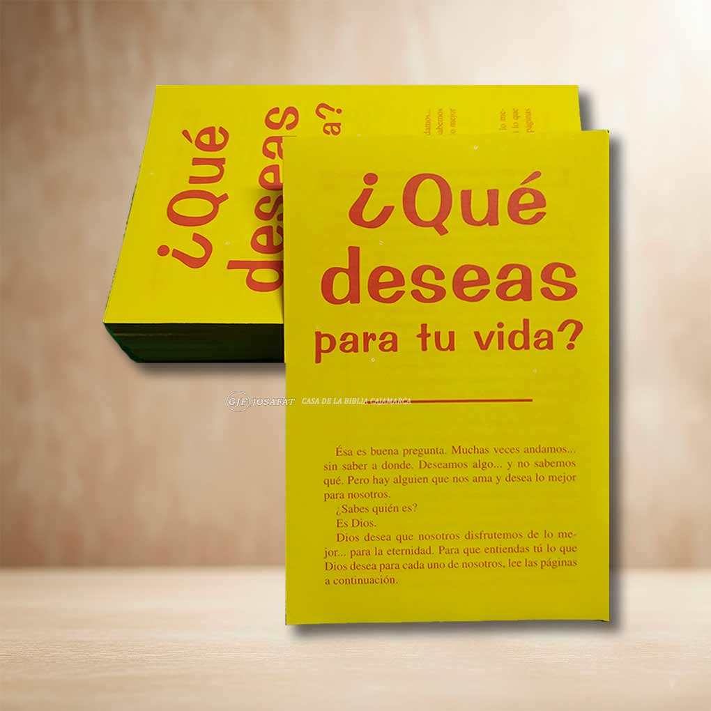 Tratados para Evangelizar: ¿Qué Deseas para tu Vida? Pqt x 100 Unds
