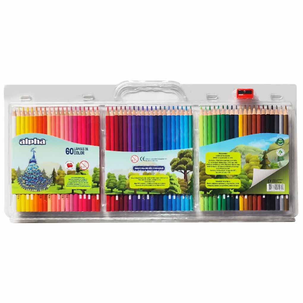 Colores Largos Alpha x 60 unds Bandeja