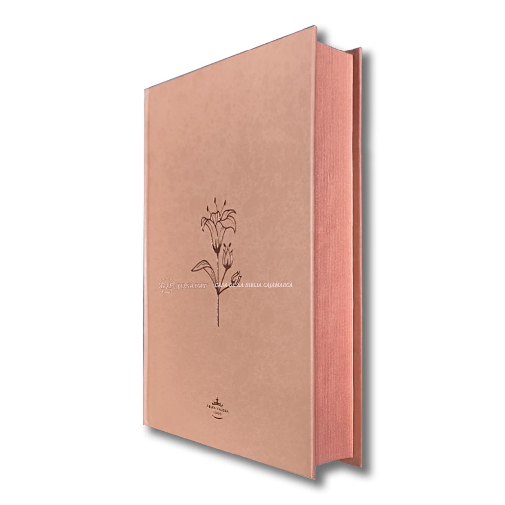 Biblia RVR1960 Personal Tapa Dura Letra Grande 12 pts Flor Marrón