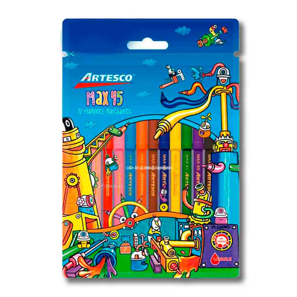 Plumones Largos Artesco 45 x 12 unds