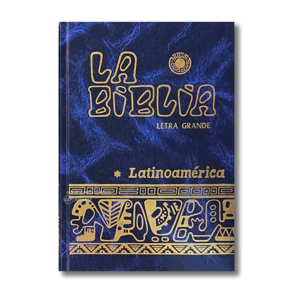 La Biblia Latinoamérica Tapa Dura Grande Edición Pastoral Letra Grande Azul