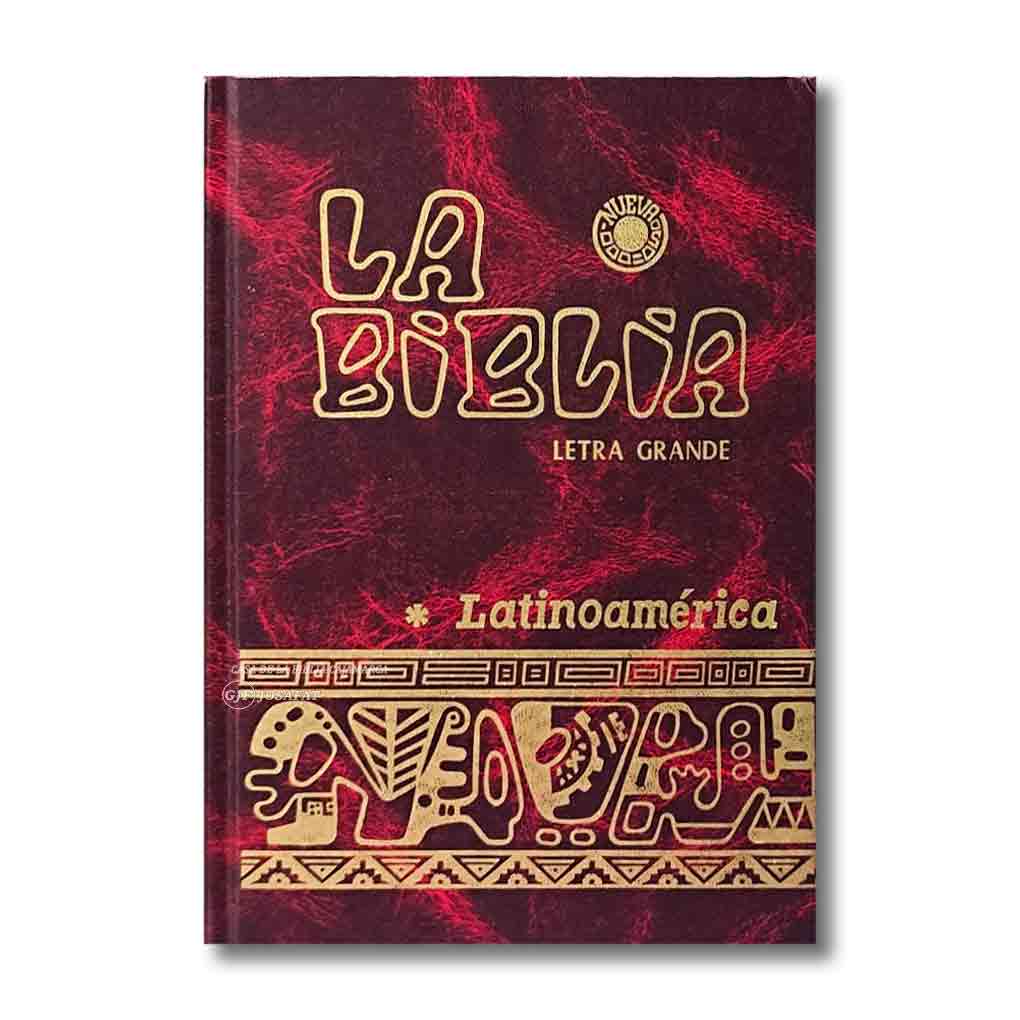 La Biblia Latinoamérica Tapa Dura Grande Edición Pastoral Letra Grande Guinda