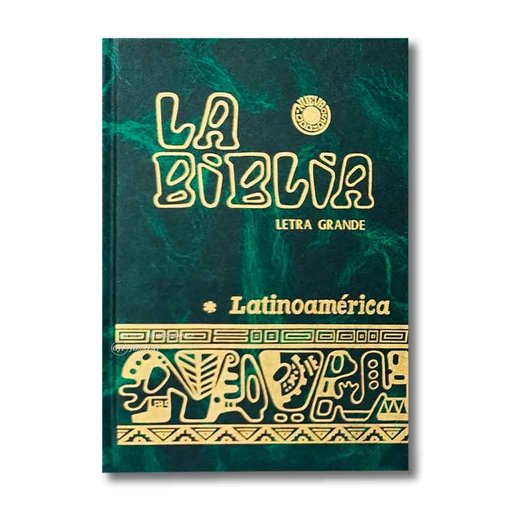 La Biblia Latinoamérica Tapa Dura Grande Edición Pastoral Letra Grande Verde