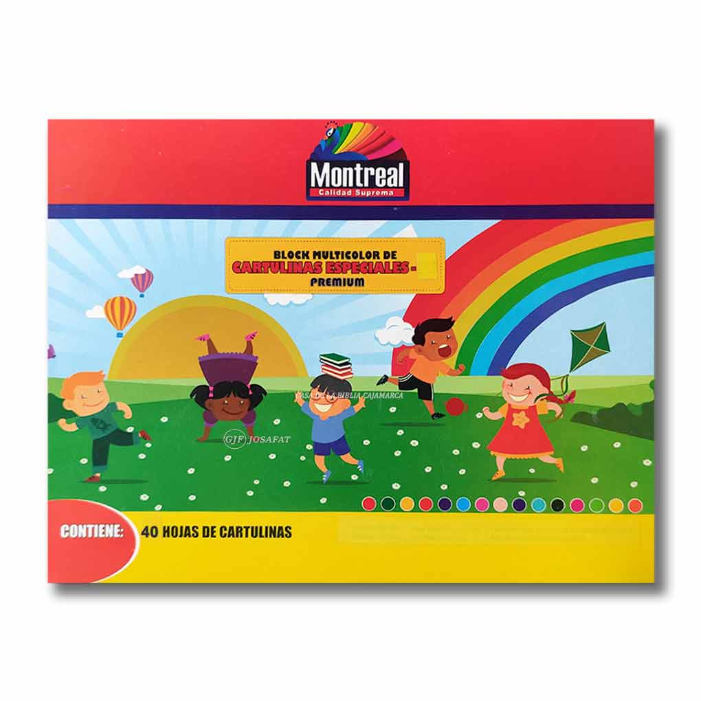 Block de Cartulina de Colores x 40 hjs Montreal 31 x 24 cm 160 gr