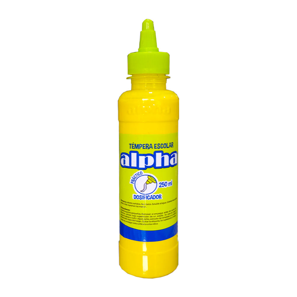 Tempera 250 ml Alpha Amarillo