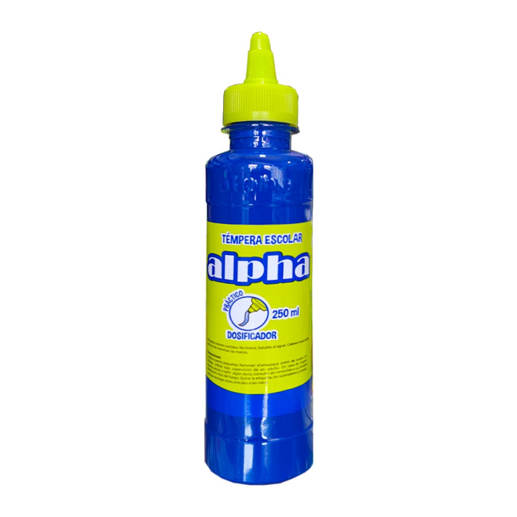 Tempera 250 ml Alpha Azul