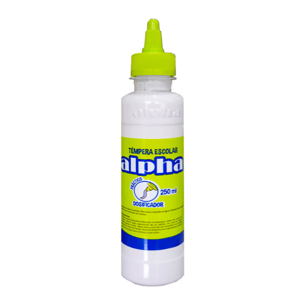 Tempera 250 ml Alpha Blanco