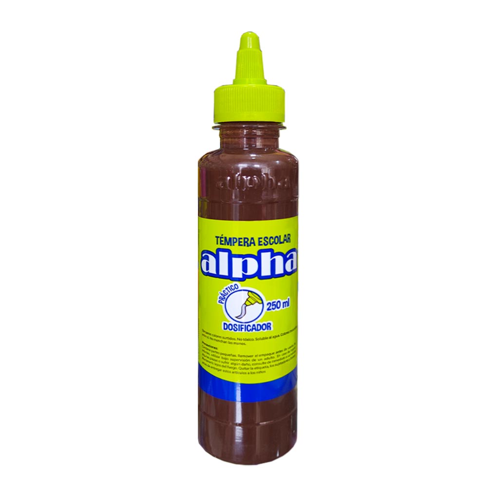 Tempera 250 ml Alpha Marrón