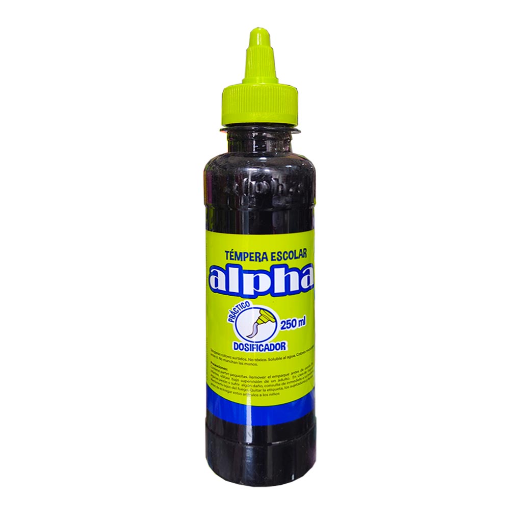 Tempera 250 ml Alpha Negro