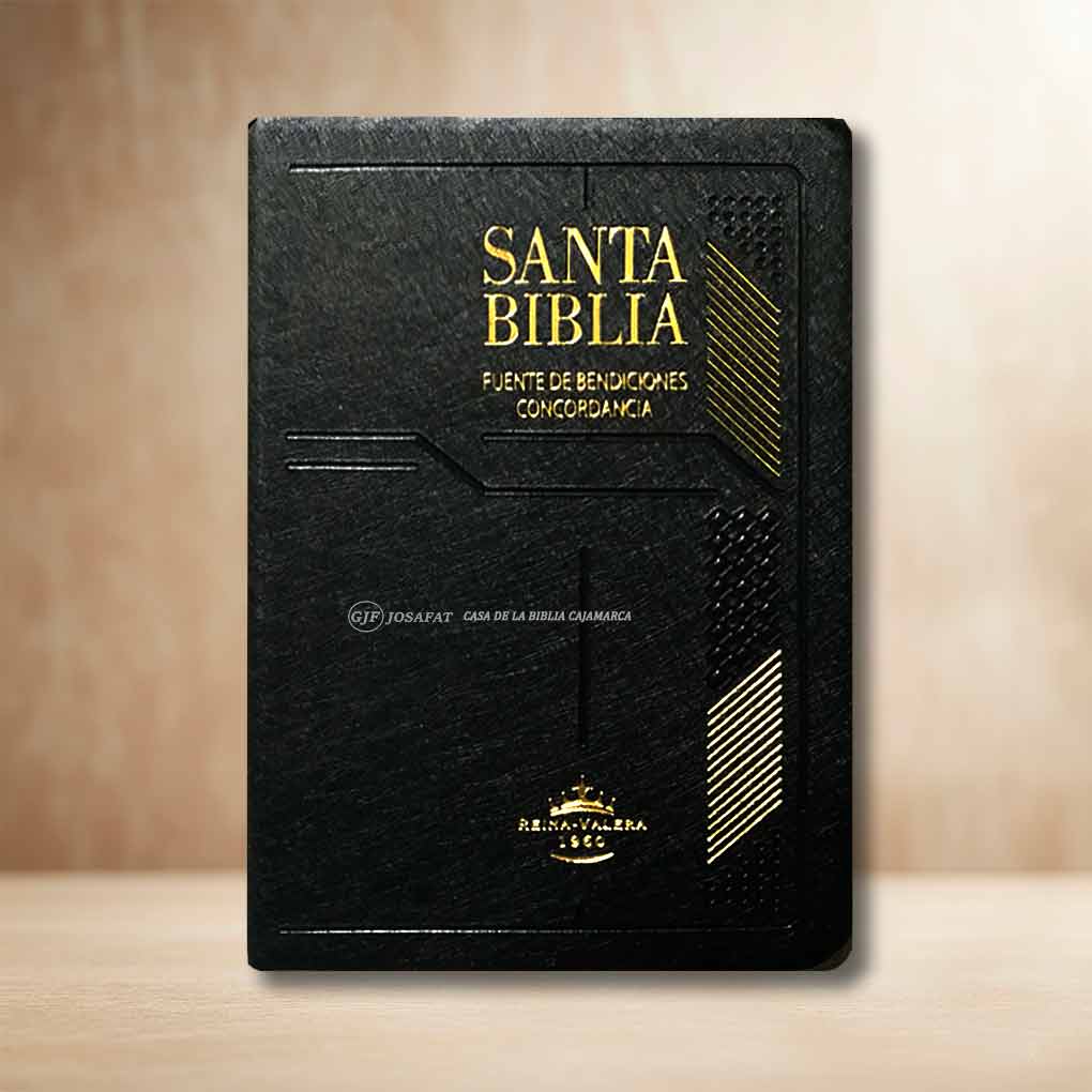 Biblia RVR1960 Fuente de Bendicion Manual Tapa Vinil Indice Negro
