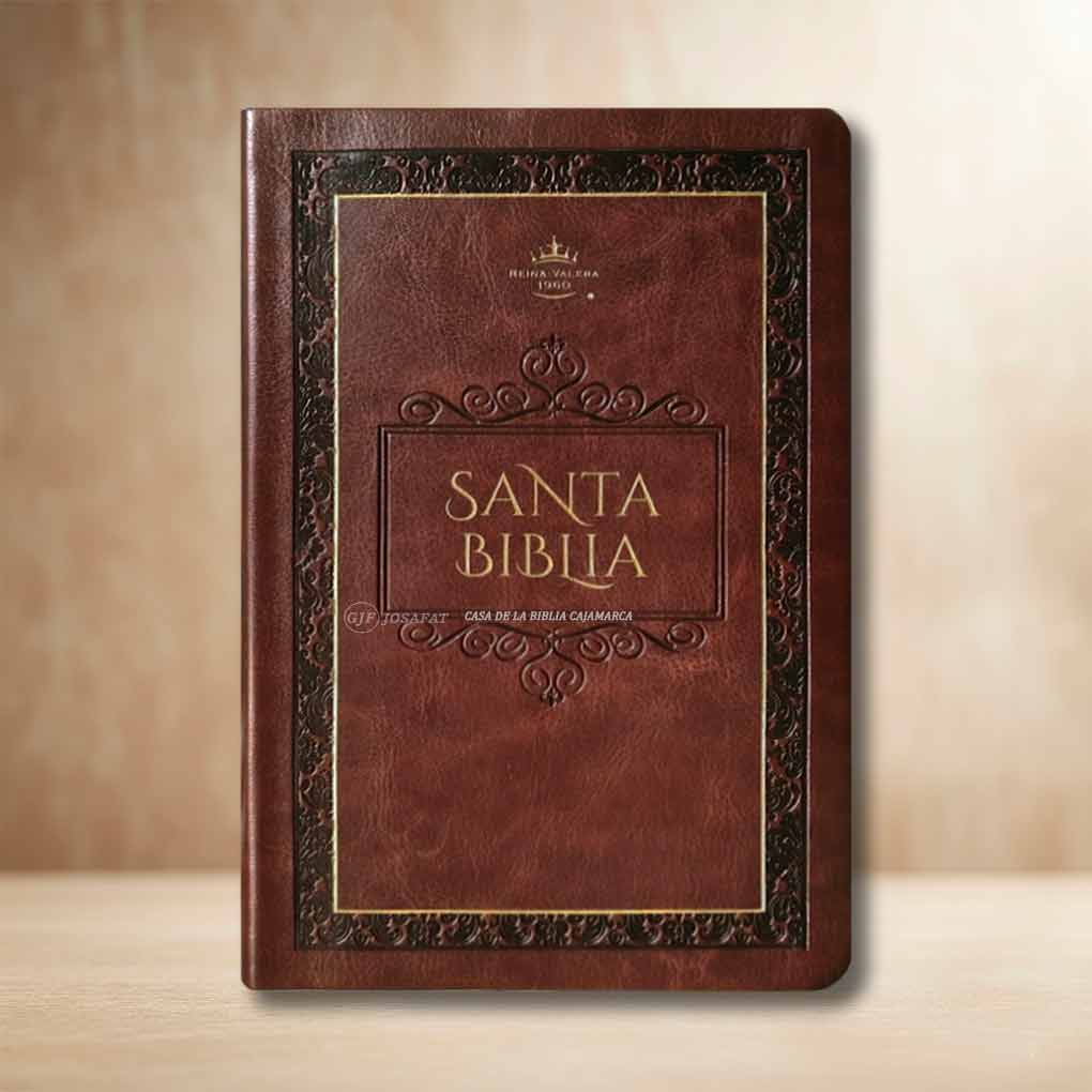 Biblia RVR1960 Personal Letra Grande 11.5 pts Obsequios y Premios MB Marrón Elegante