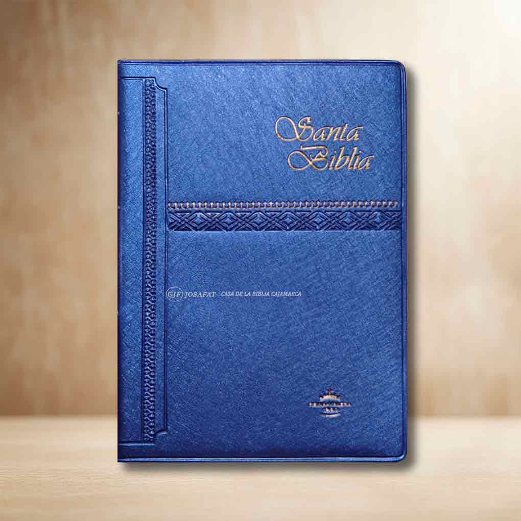 Biblia RVR1960 Manual Tapa Vinil Azul