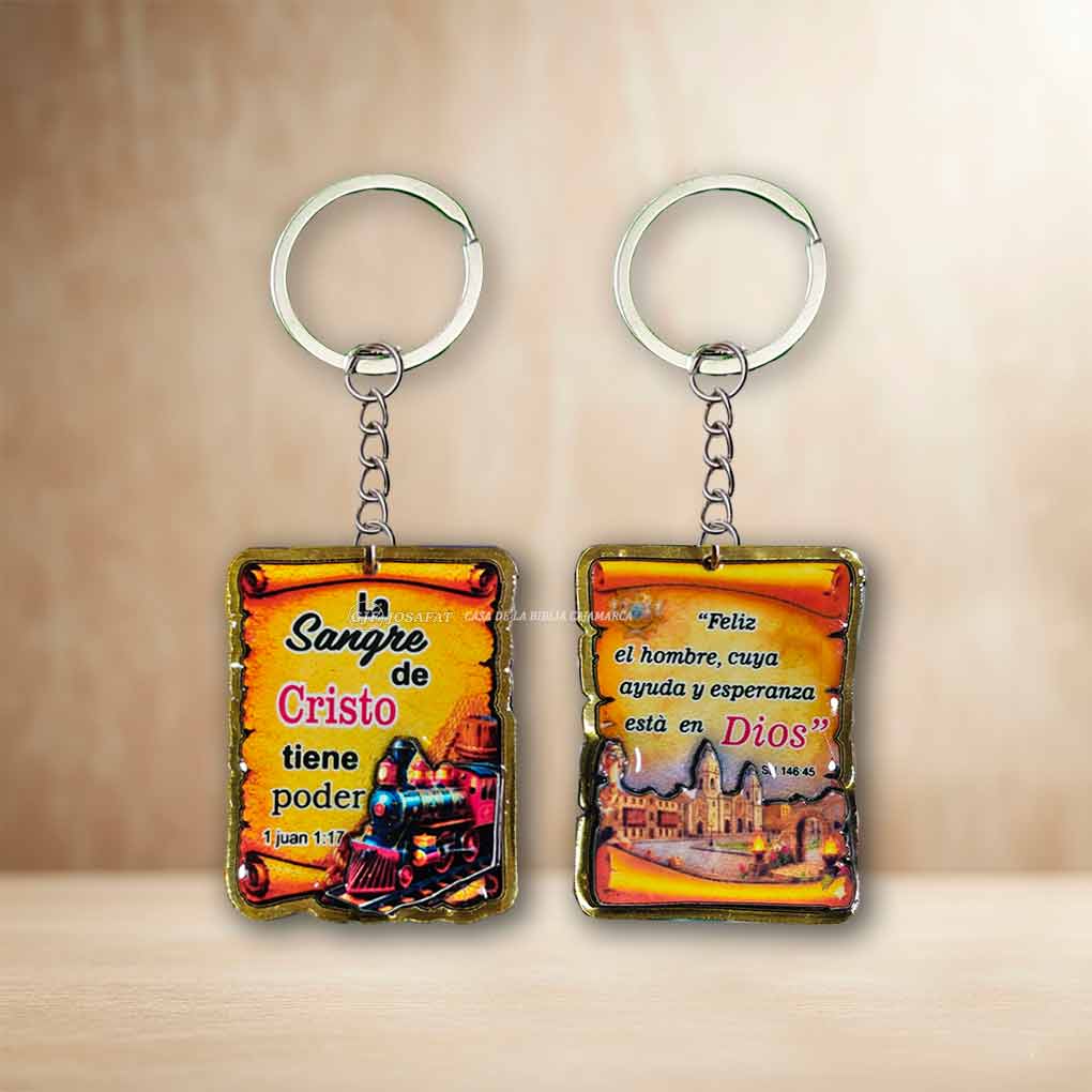 Llavero Pergamino Resinado con Relieve